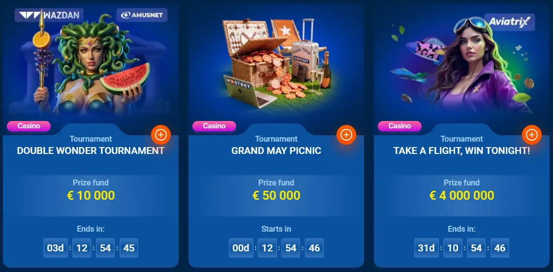 Zakłady sportowe w Mostbet Casino
